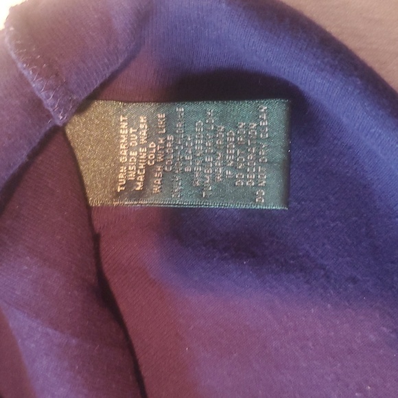 Lauren‎ Ralph Lauren Gold Stud Beaded Crest Graphic Short Sleeve T-Shirt Sz L - Picture 6 of 9